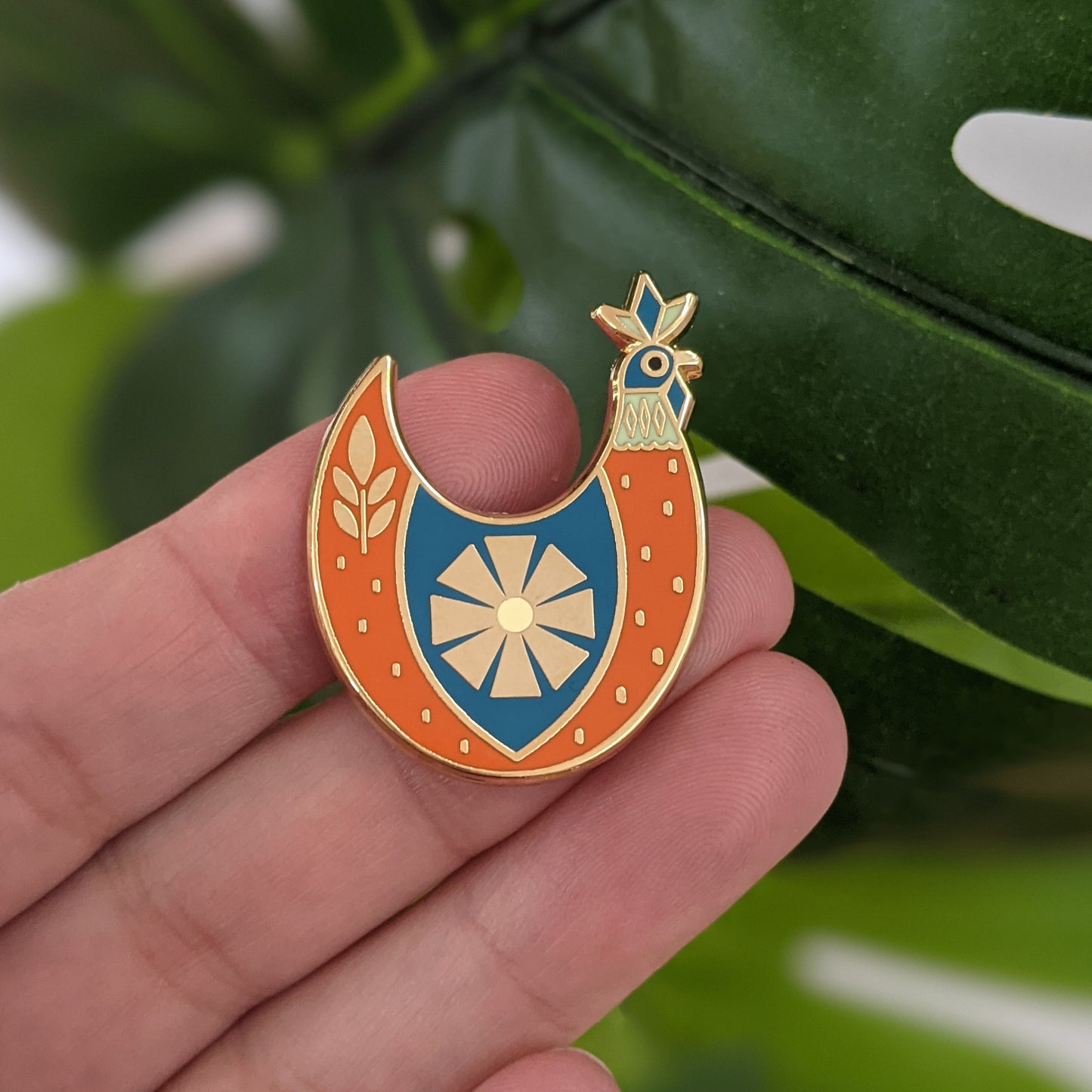 Mid-Century Modern Chicken | Enamel Pin