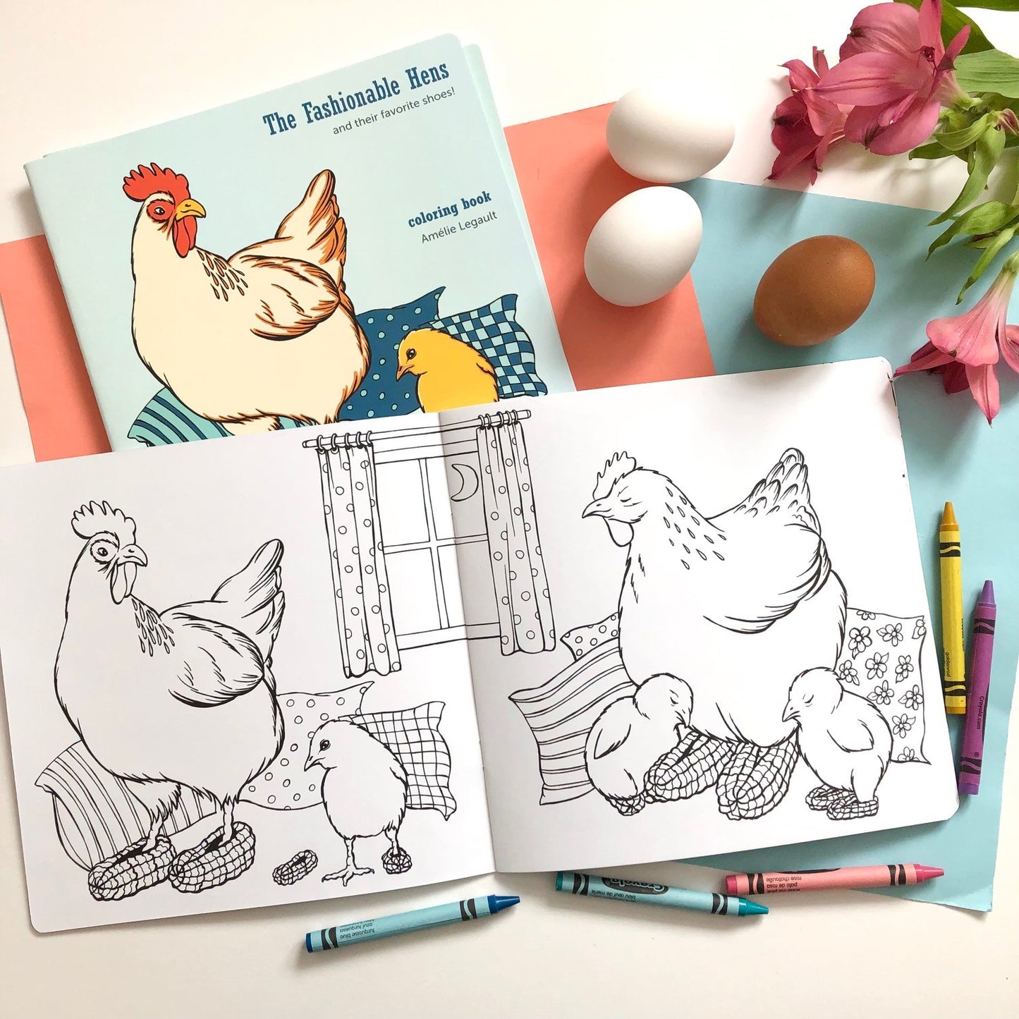 The Fashionable Hens | Coloring Book